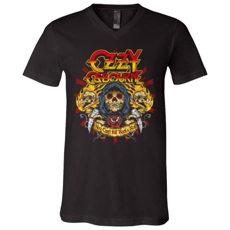 Vintage Style Ozzy Ozbourne Tee Mens V-Neck T-Shirt