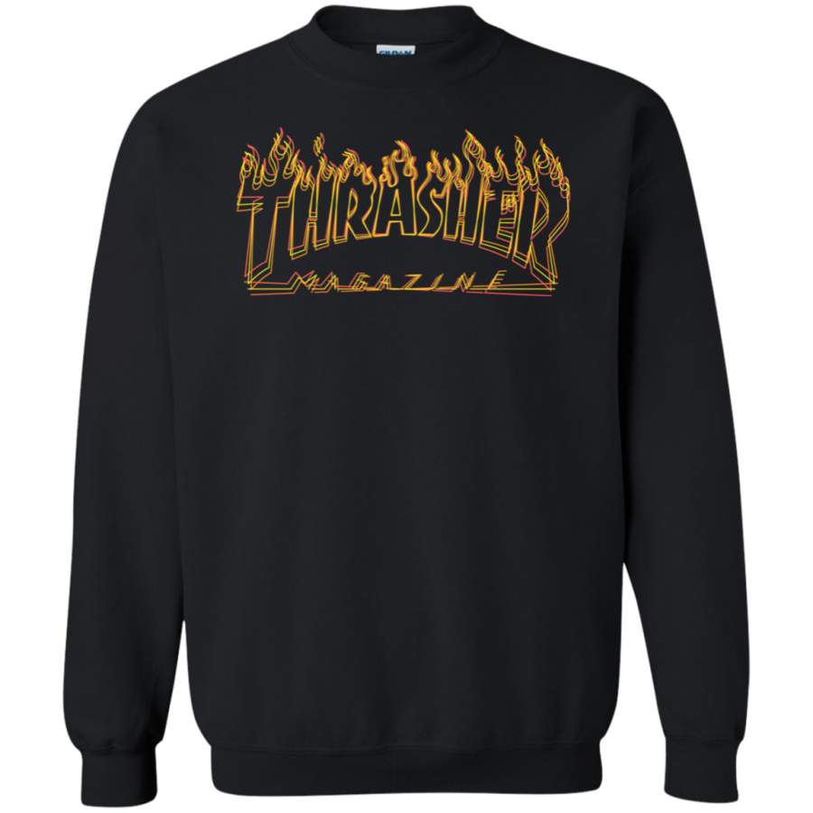 Thrasher Magazine Flame Richter Pullover Sweatshirt