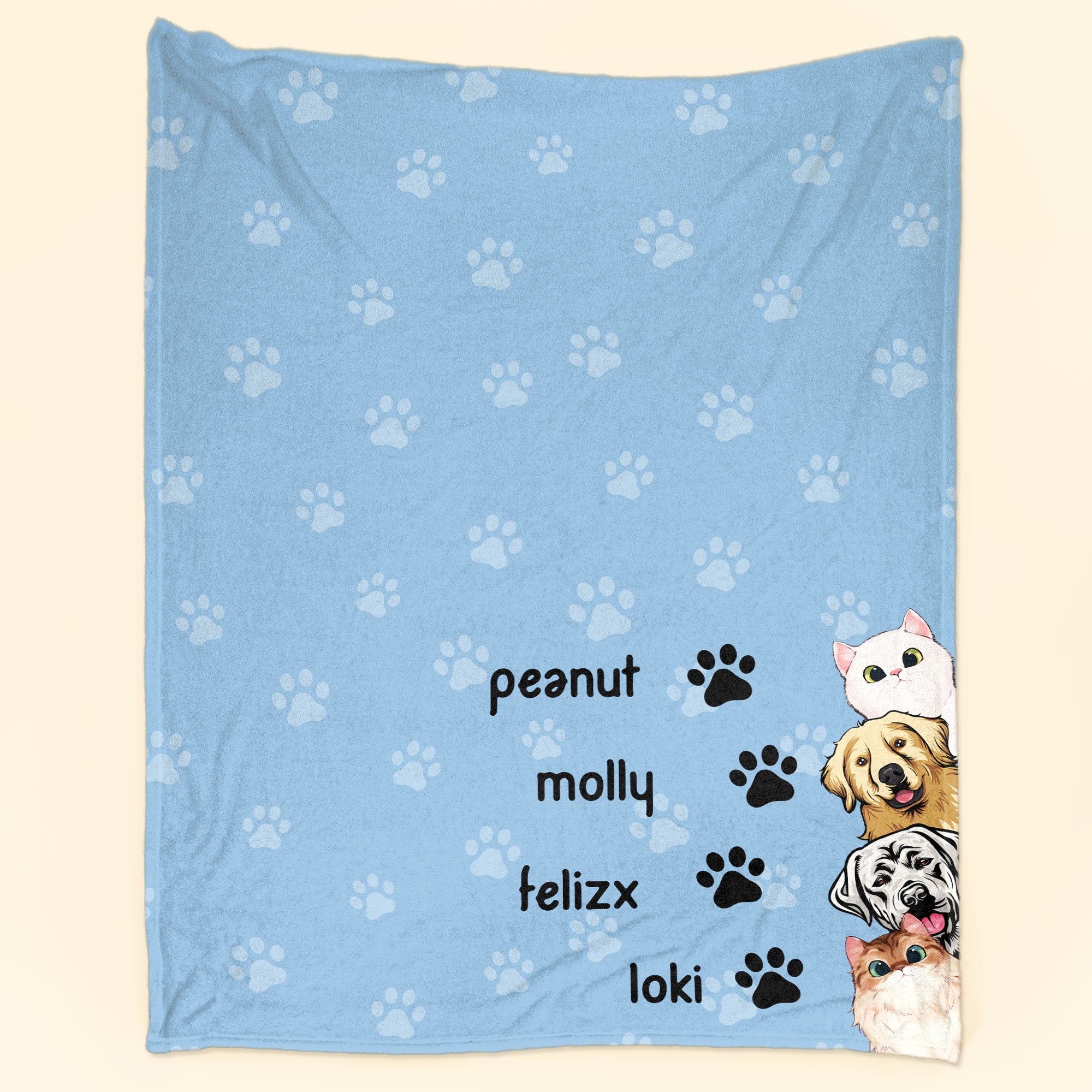 Peeking Pets – Personalized Blanket