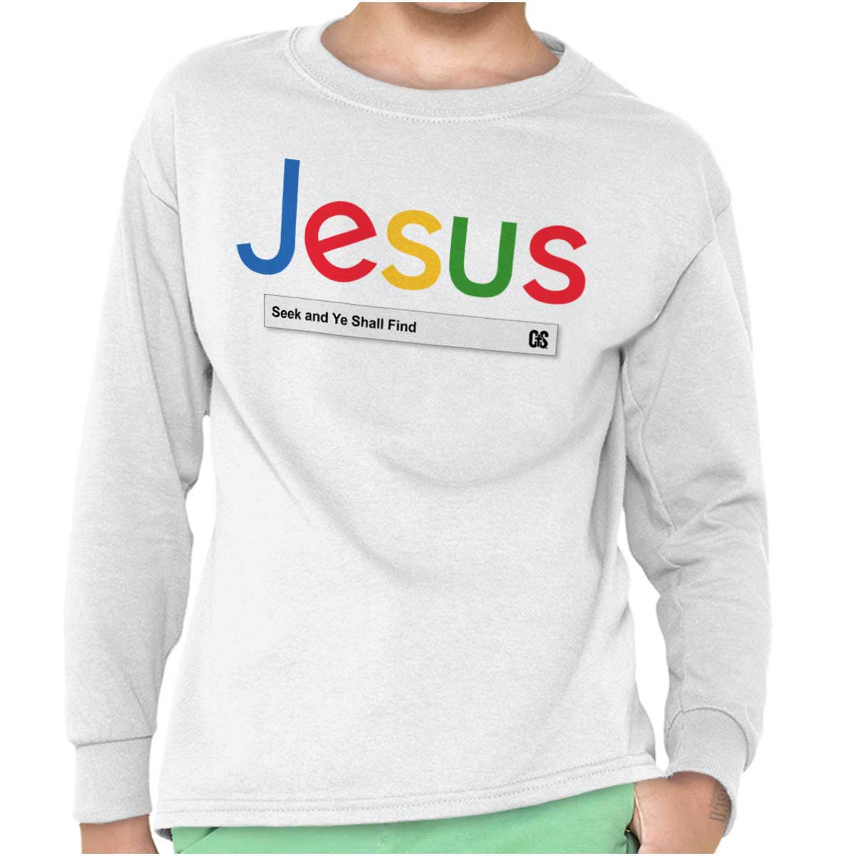 Jesus Seeking Answers Youth Long Sleeve T Shirt