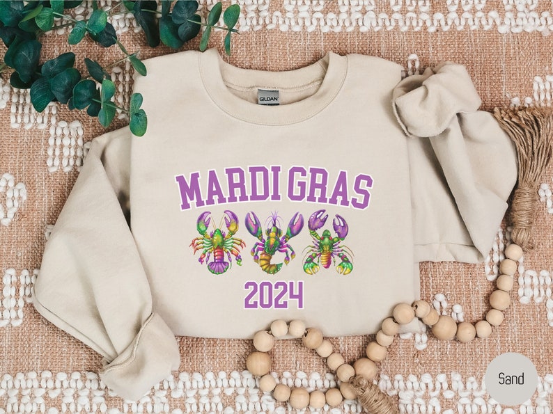 Mardi Gras Sweatshirt, Fat Tuesday Apparel, Mardi Gras Outfit Women, Nola Mardi Gras Shirt, Mardi Gras Gift, Drinking Sweatshirt