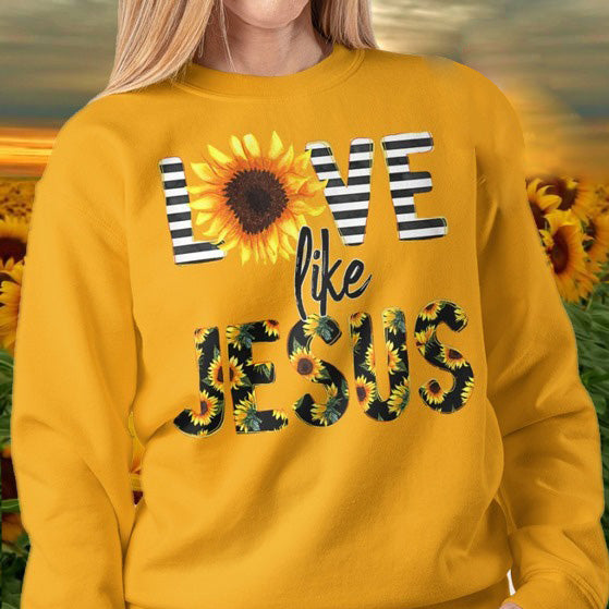 Love Like Jesus Sunflower T Shirt