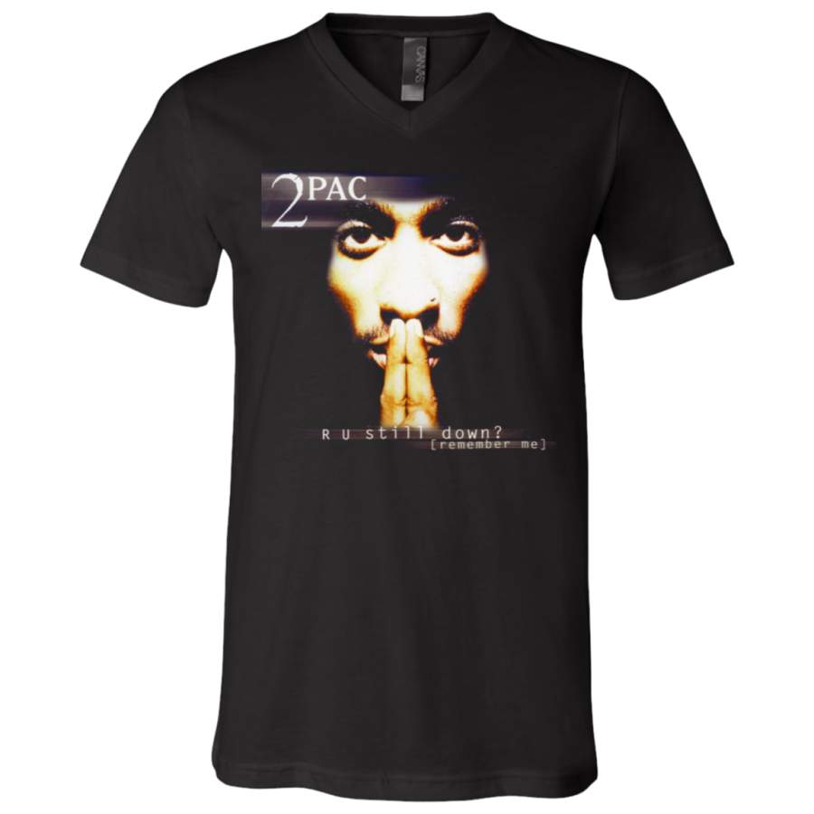 Tupac R U Still Down V-Neck T-Shirt