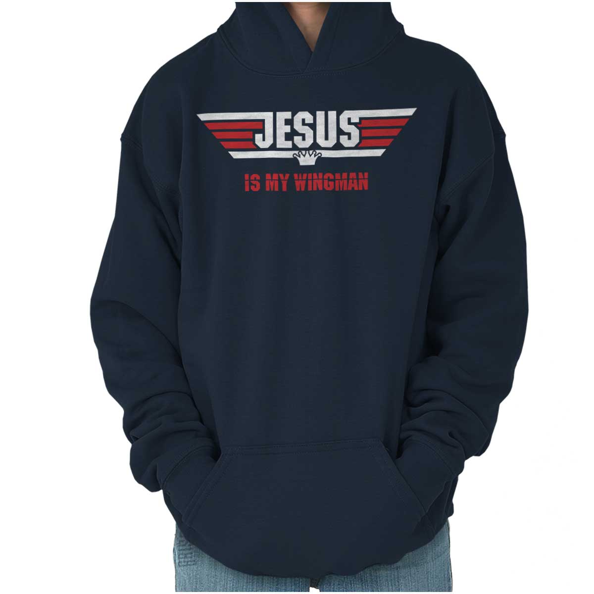 Jesus Is My Wingman Youth Hoodie