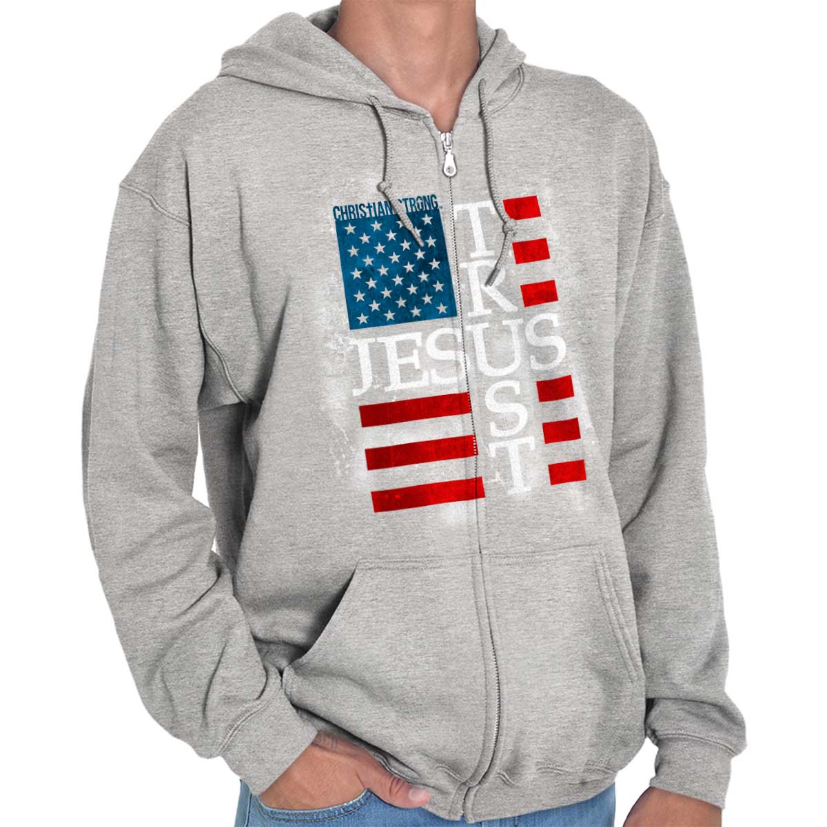 Trust Jesus Usa Zip Hoodie