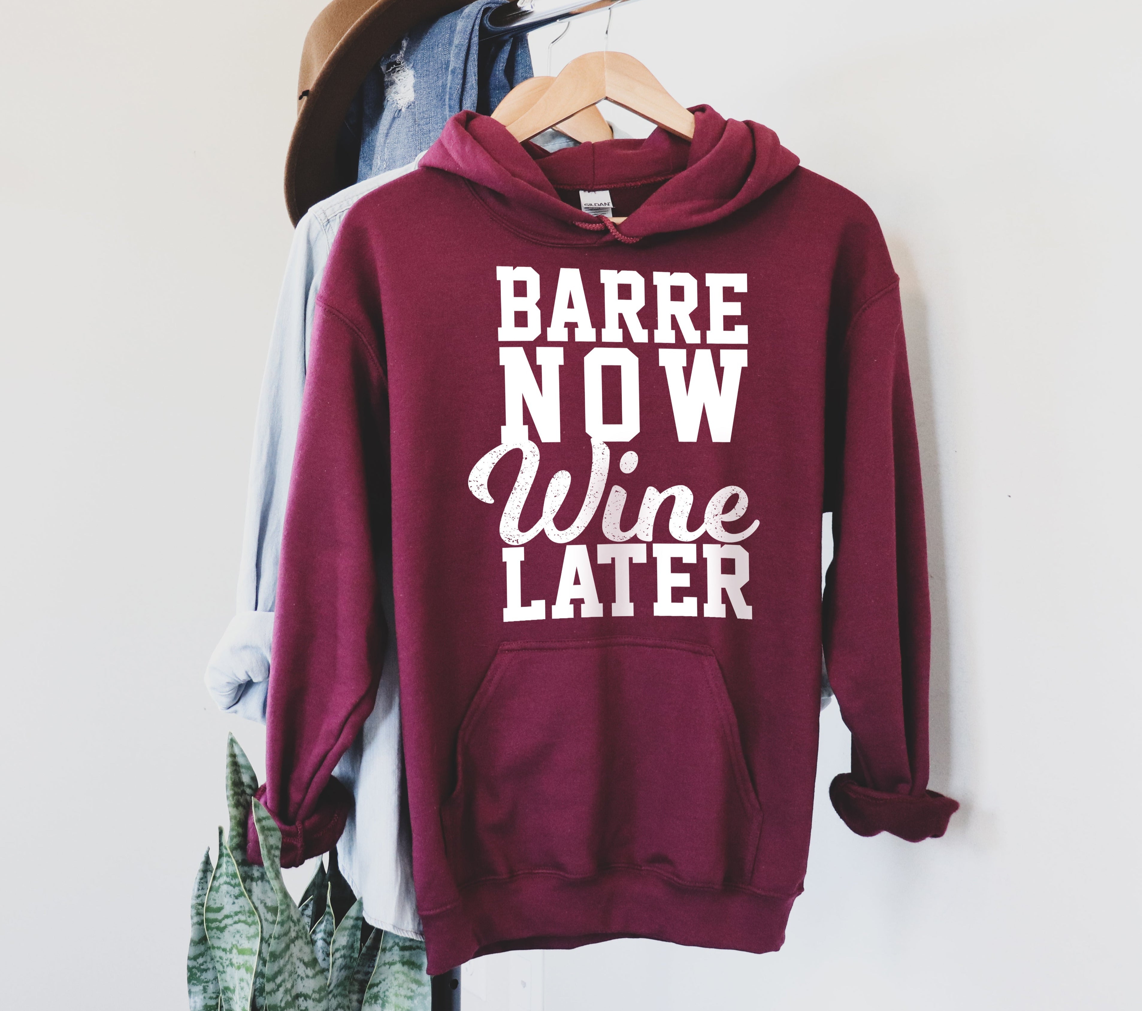 Barre Now Wine Later Hoodie