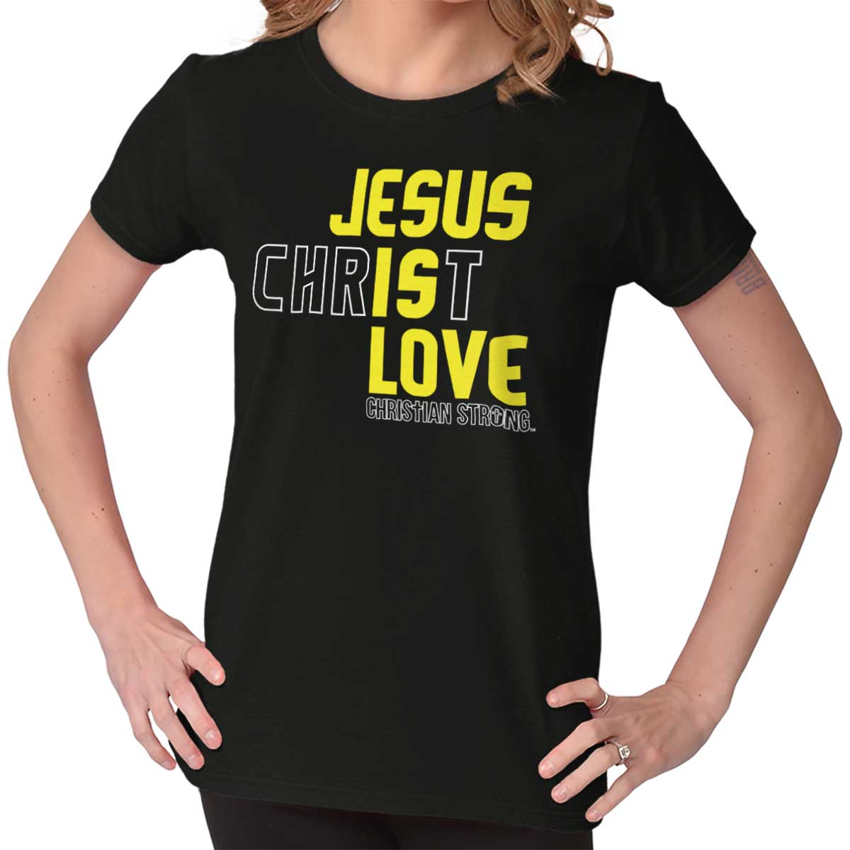 Jesus Christ Is Love Ladies T Shirt