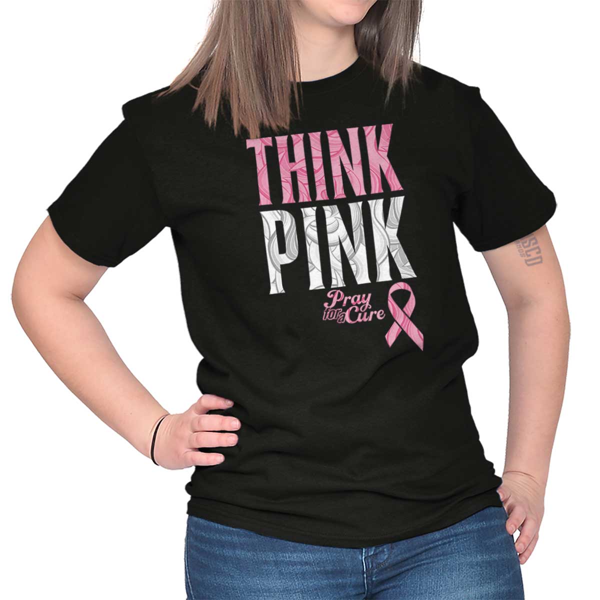 Think Pink Ribbon Bc T Shirt