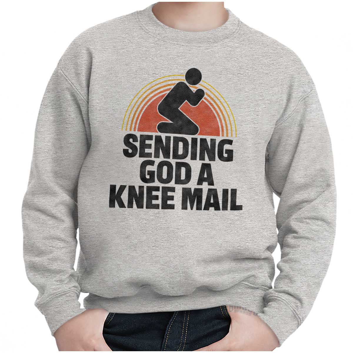 Sending God A Knee Mail Youth Sweatshirt