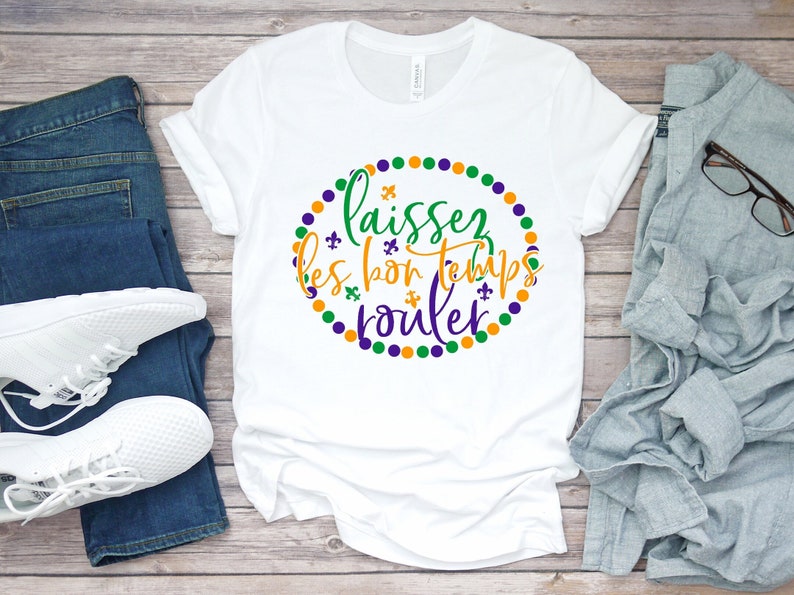 Laissez Les Bon Temps Rouler Shirt, Mardi Gras Carnival Tee, Mardi Gras Shirt For Women, Girls, Funny Mardi Gras Beads Shirt, Party Shirt,