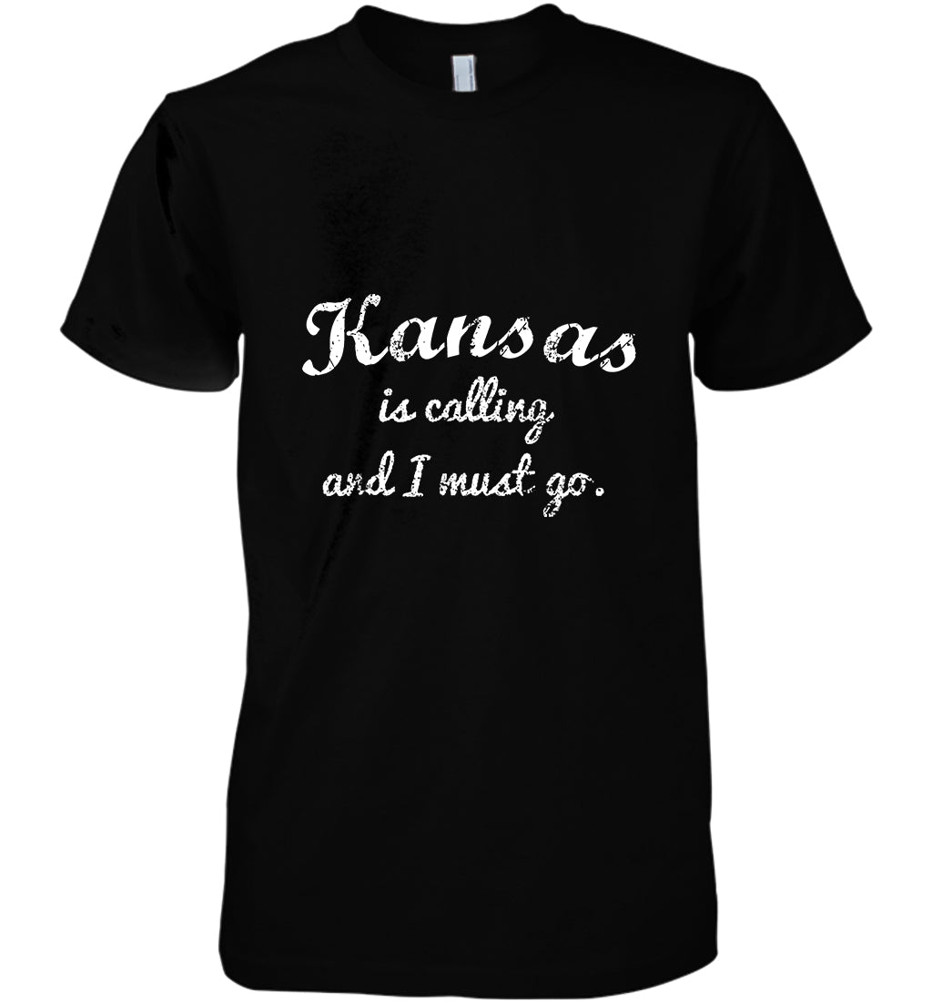 Kansas Is Calling And I Must Go Funny Gifts Travel Cotton T Shirt