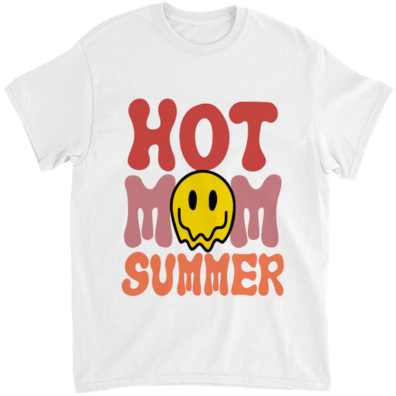 Mother Day – Hot mom summer Shirt, mother’s day gift, retro shirt, gift for mom, tropical, smiley sticker shirt – Personalized Shirt