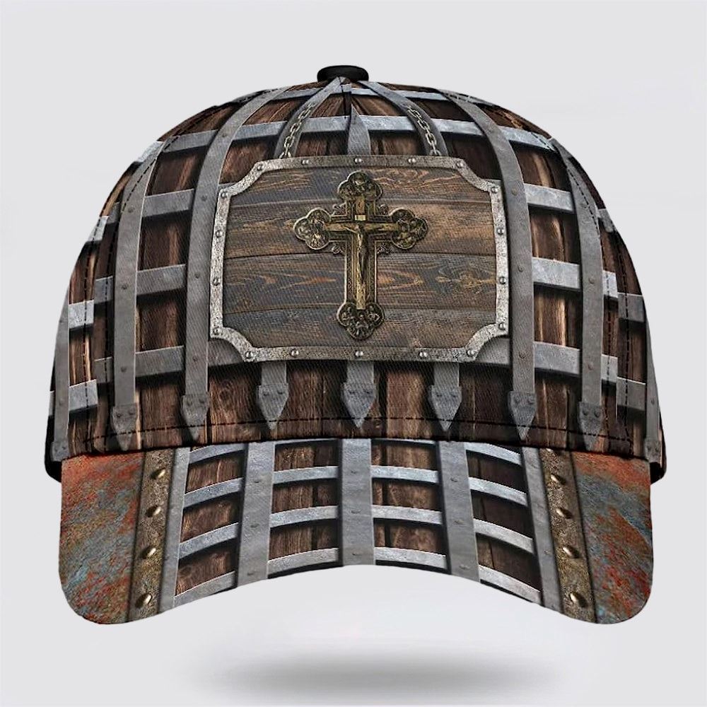 Jesus Cross All Over Print Baseball Cap, God Cap, Gift Ideas For Male