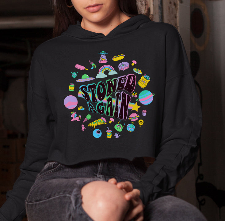 Stoned Again Crop Hoodie