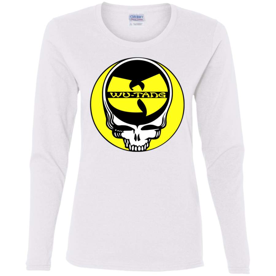 Steal Your Face Wu Tang Clan Band Skull Ladies LS T-Shirt