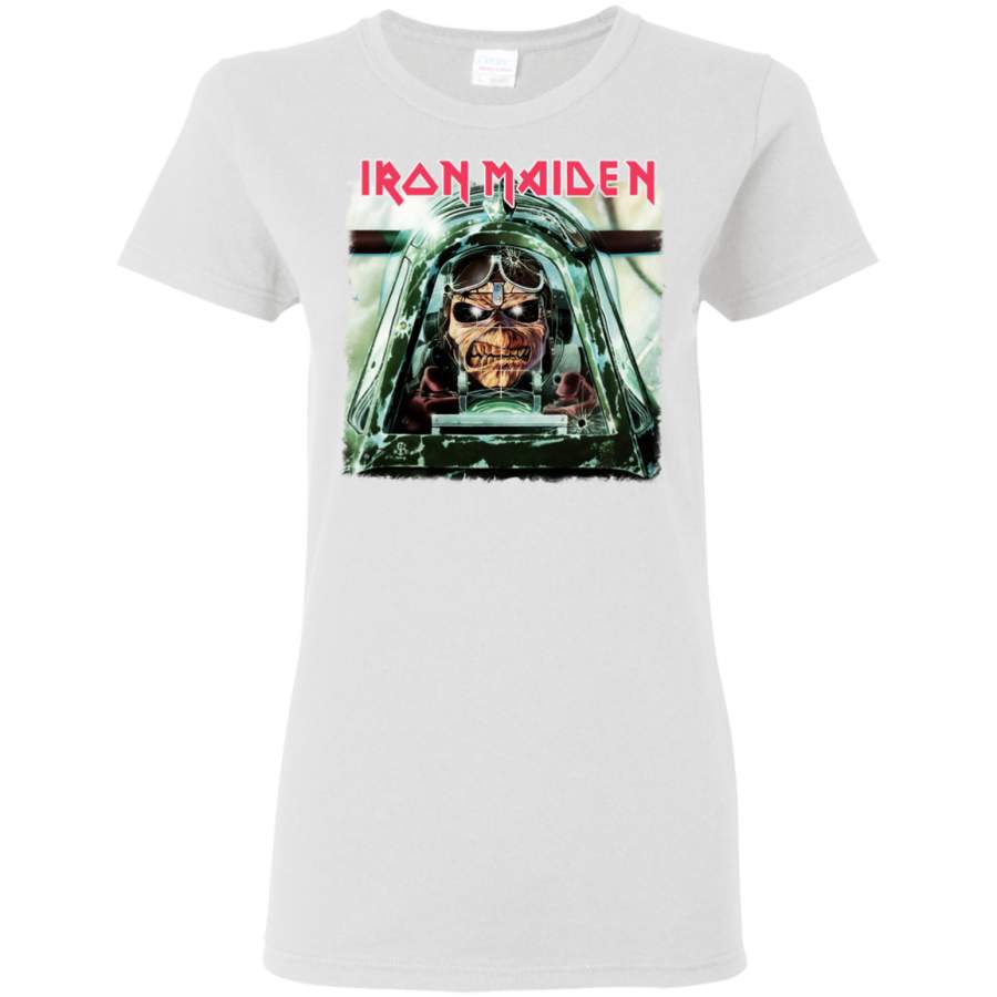 1171 Iron Maiden ACES High Gunner Maiden England 2014 Official Tour T-shirt Ladies T-Shirt