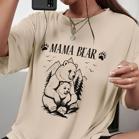 Mother’s Day – Mama Bear Shirt, Mum Shirt, Mama Bear, Mammy Shirt, Gift for Mum, Mothers day gift – Personalized Shirt