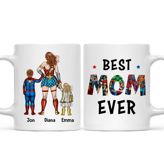 Mother & Kids – Best Mom Ever – Best Gift For Mother’s Day – Personalized Mug