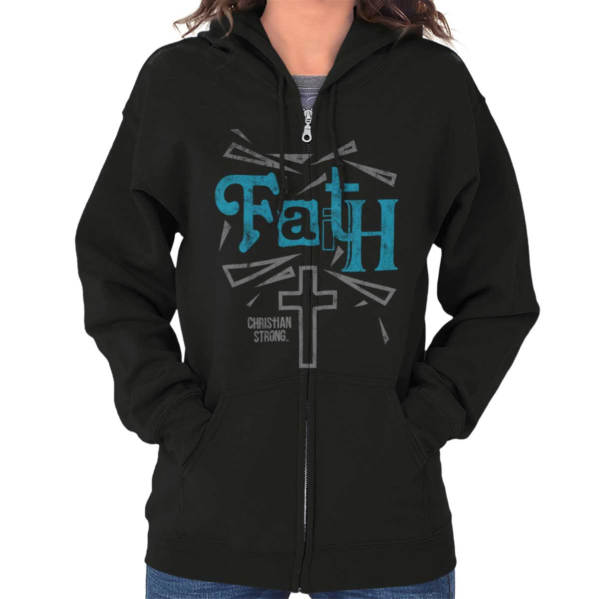 Faith And Cross Zip Hoodie