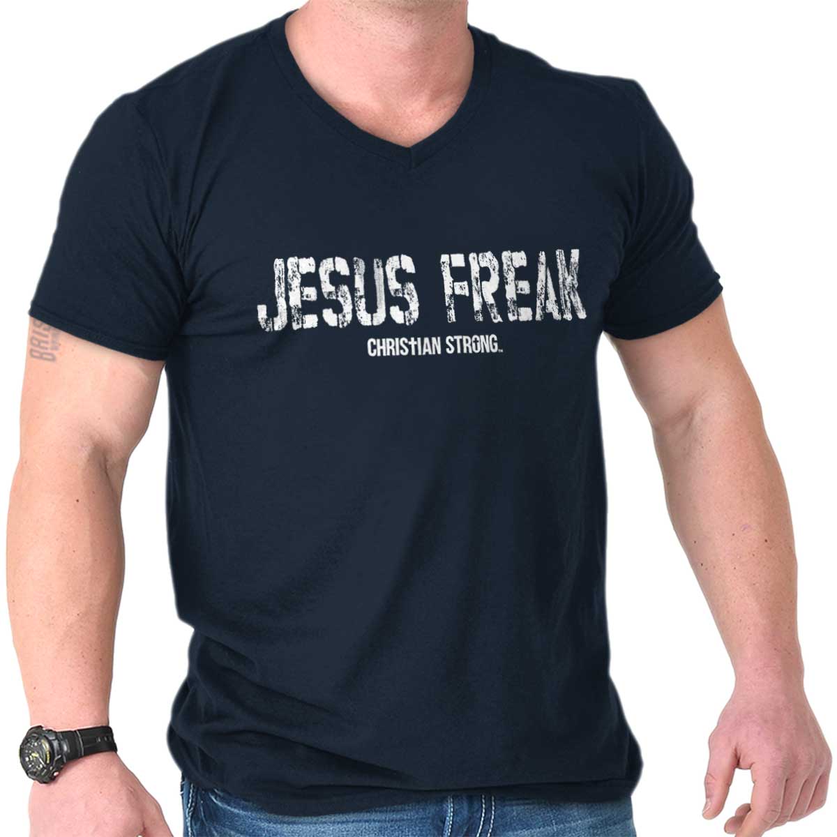 Jesus Freak V-Neck T Shirt