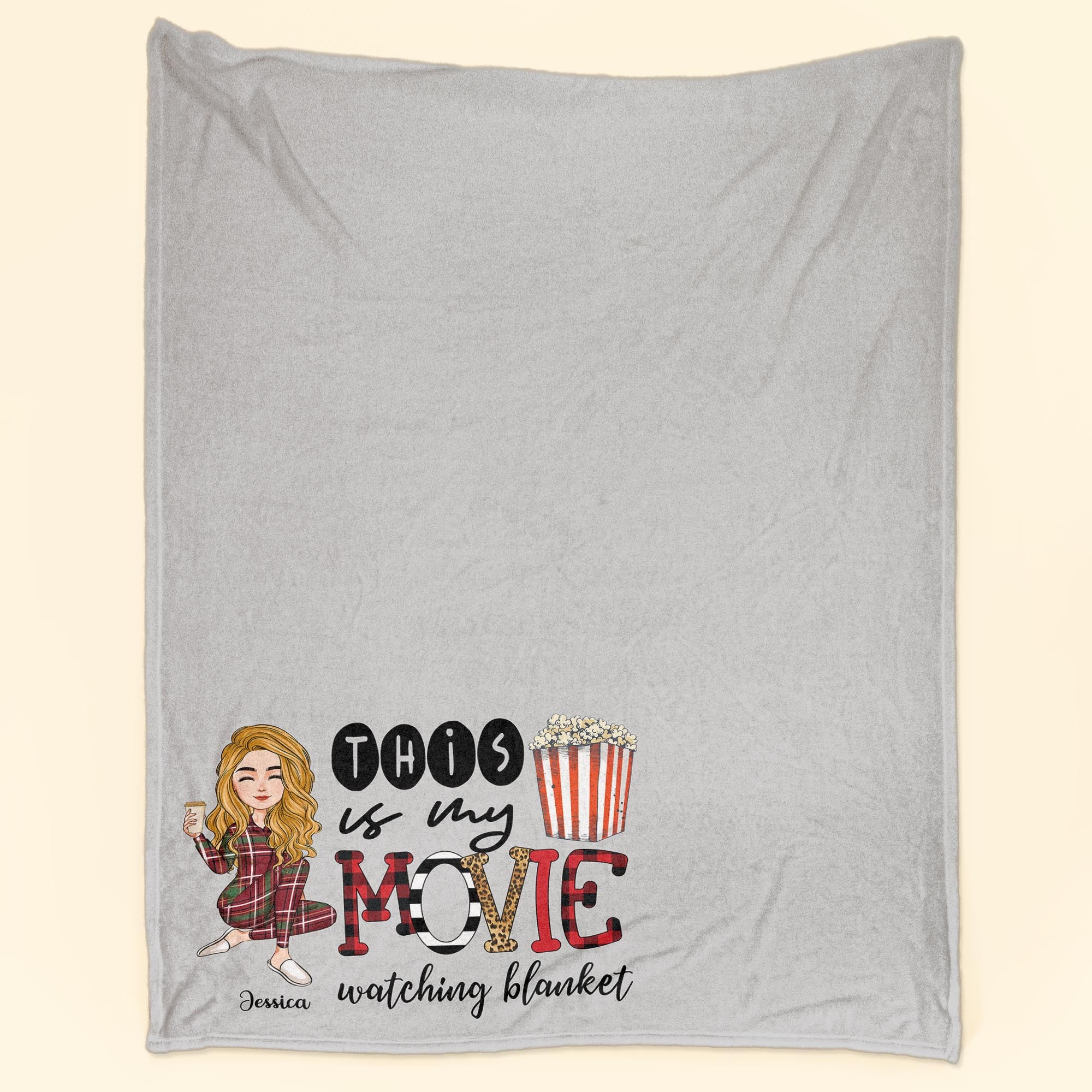 My Movie Watching Blanket – Personalized Blanket – Christmas, New Year Gift For Her, Girl, Woman