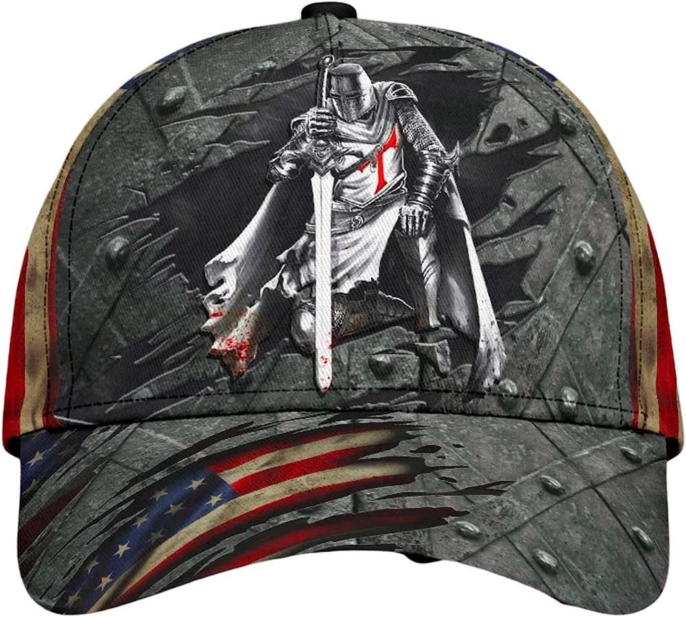 Knight Jesus All Over Print Baseball Cap, God Cap, Gift Ideas For Male