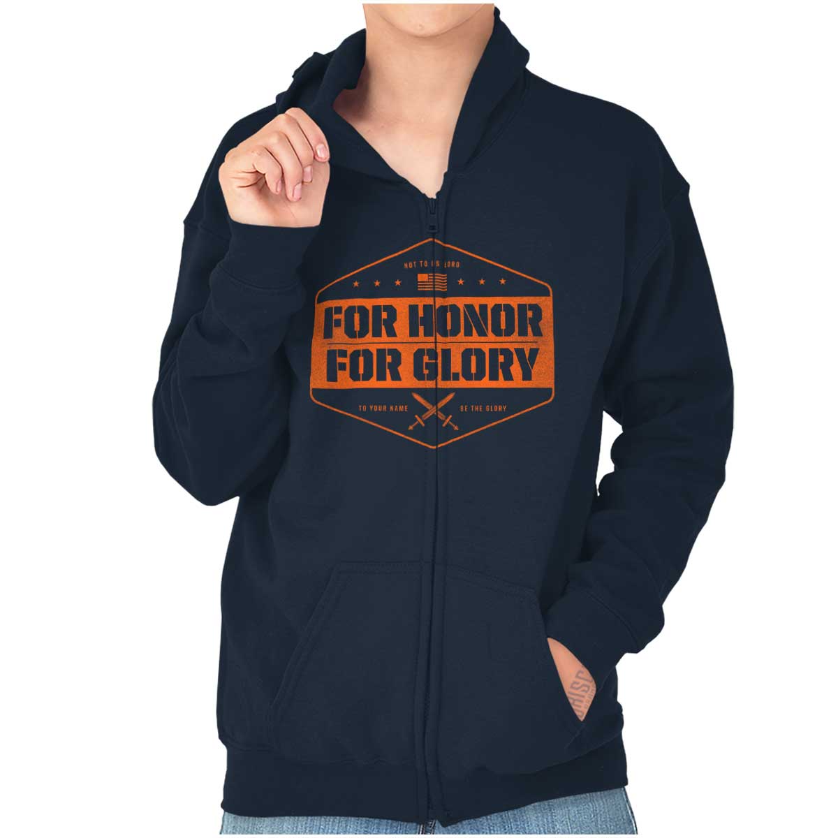 For Honor And Glory Youth Zip Hoodie