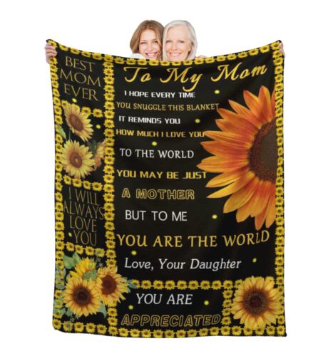 To My Mom Blanket from Daughter, Mom Gifts for Mothers Day