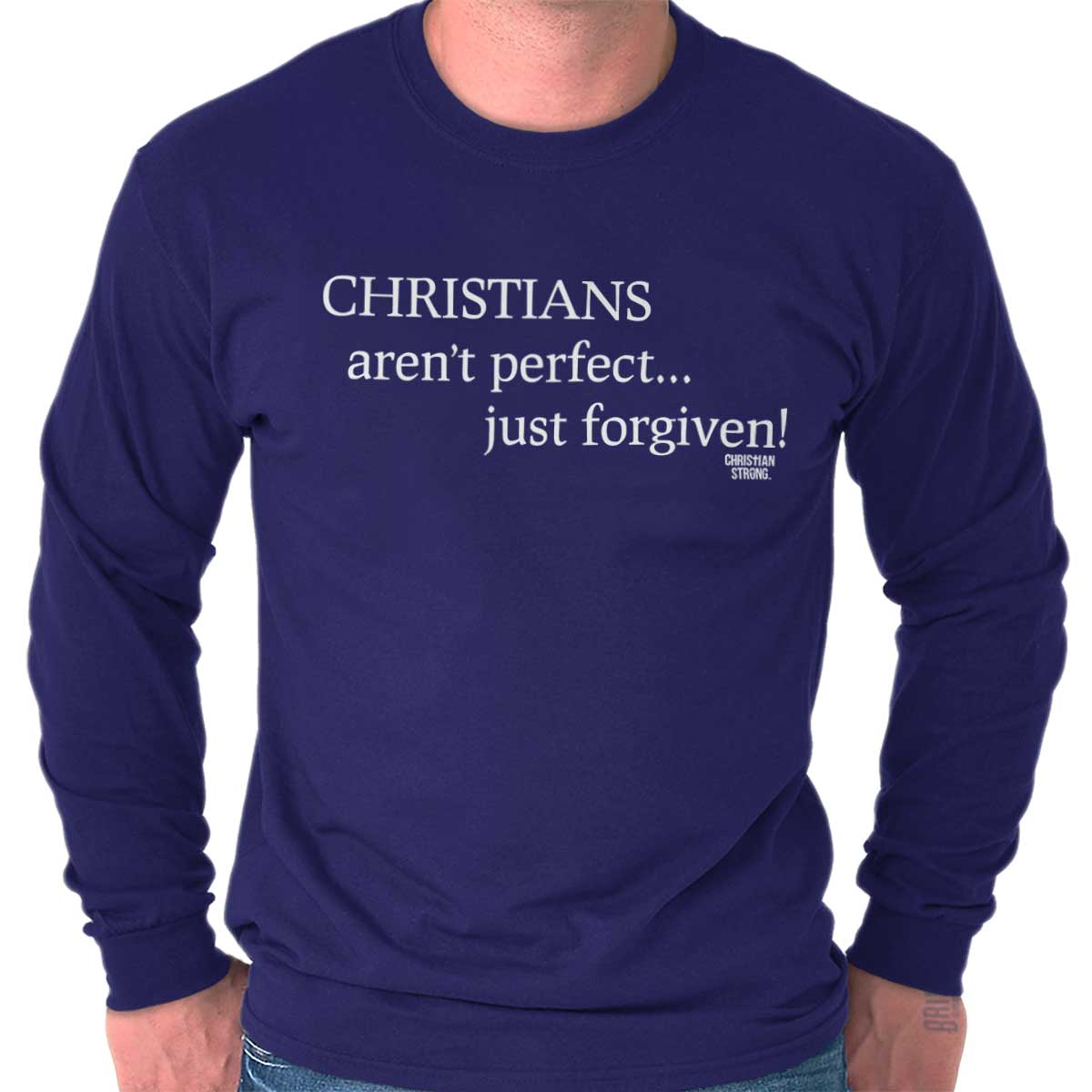 Christians Are Forgiven Christian T Shirt Jesus Cross Novelty Long Sleeve T