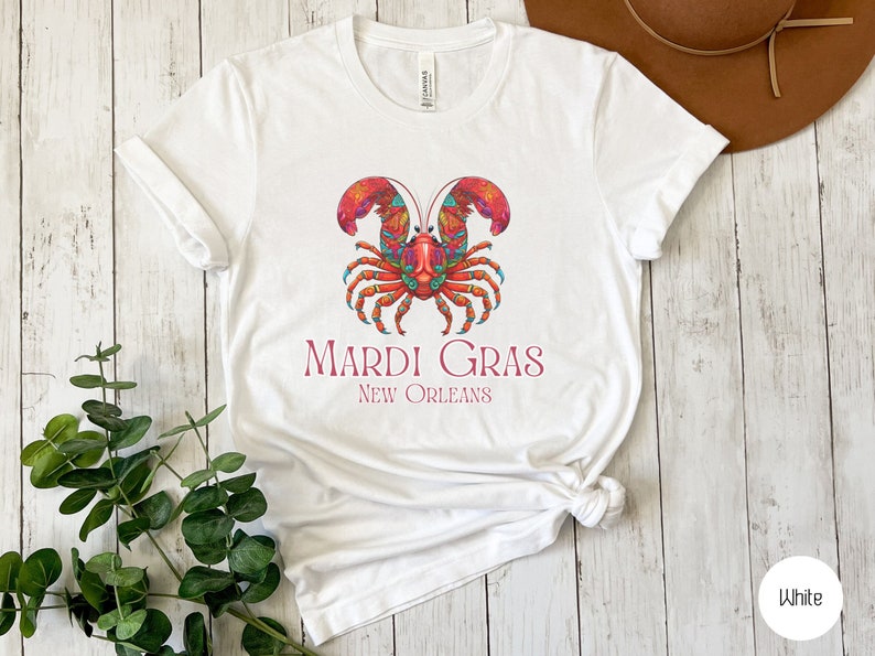 Mardi Gras Crawfish Shirt, Fat Tuesday Shirt, Mardi Gras Outfit Women, Nola Mardi Gras Shirt, Mardi Gras Gift