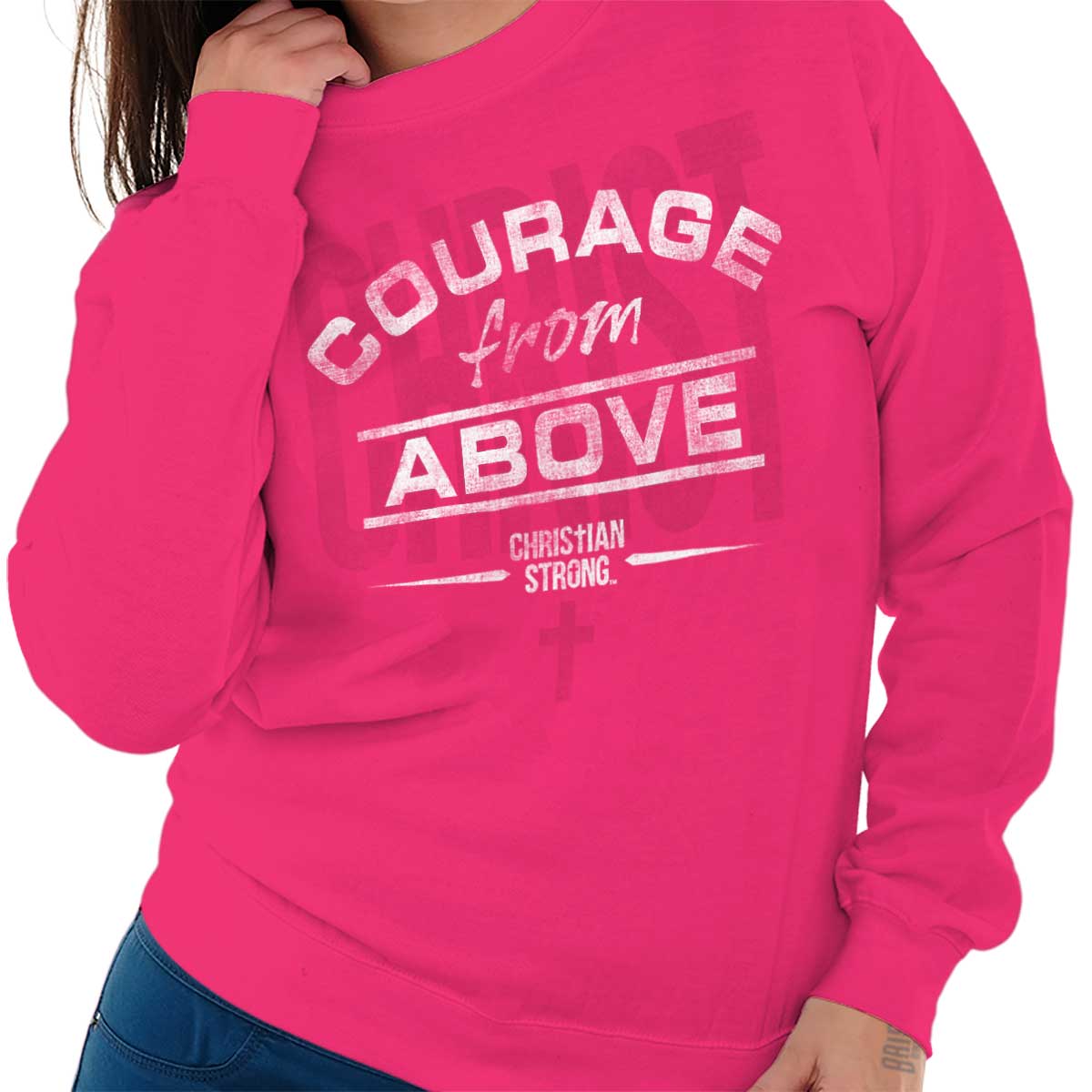 Courage From Christ Crewneck Sweatshirt