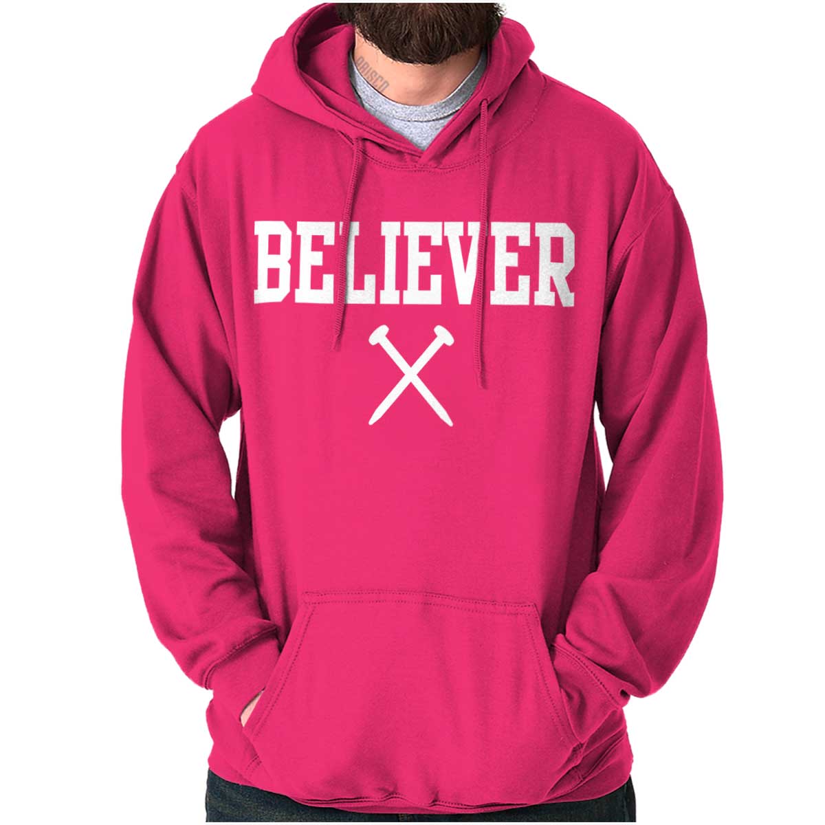 Believer Printed Adult Hooded Sweatshirt