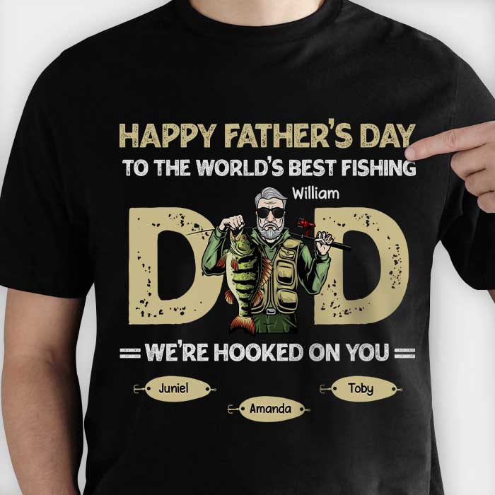 The Best Fishing Dad – Gift for Dad – Personalized Unisex T-Shirt