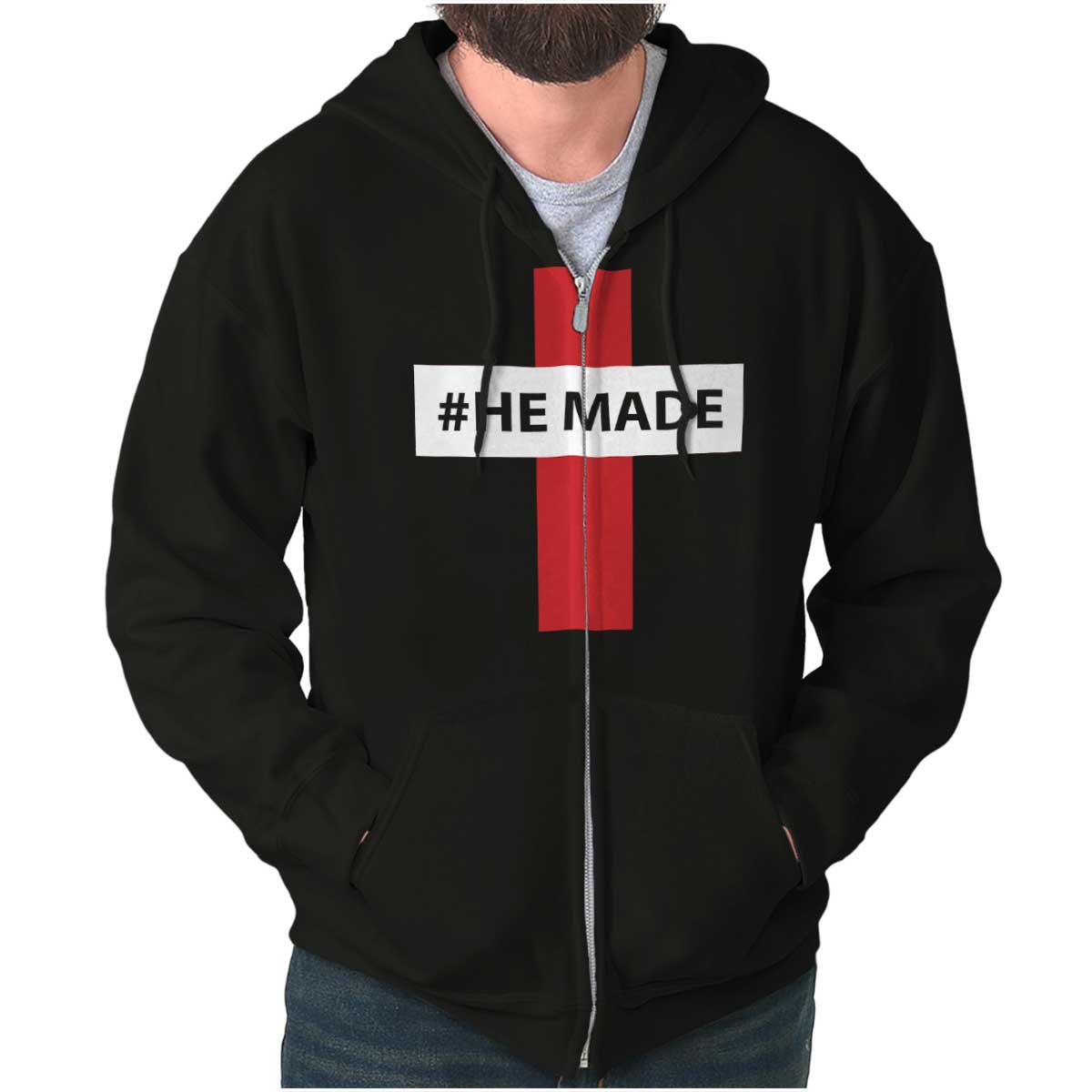 Hashtag Religious Zip Hoodie