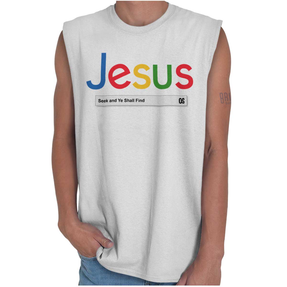 Jesus Seeking Answers Sleeveless T Shirt