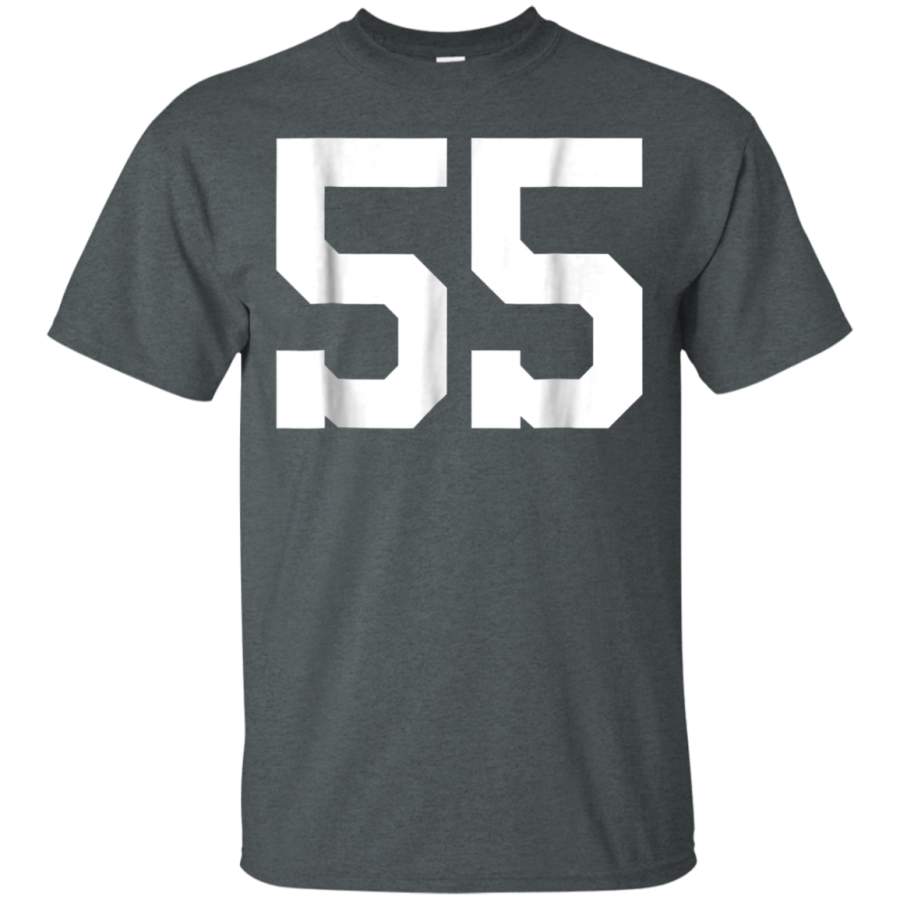 AGR 55 Sports Jersey Number T-Shirt for Team Fan Player Coach