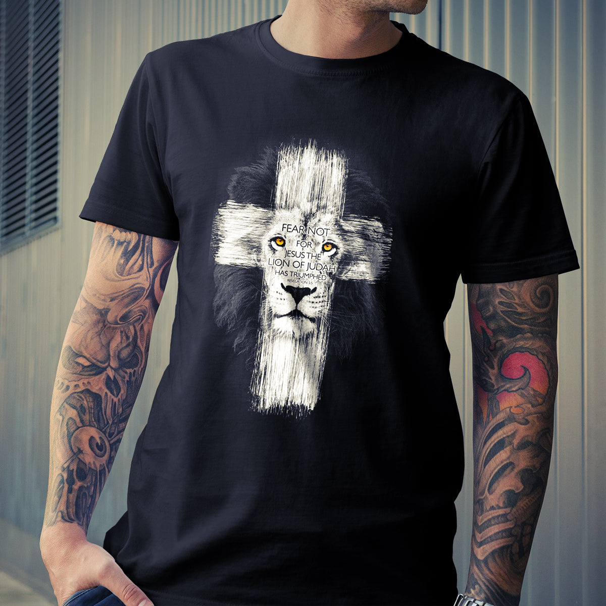 Lion Cross T-Shirt – Christian Fashion Gifts Tee