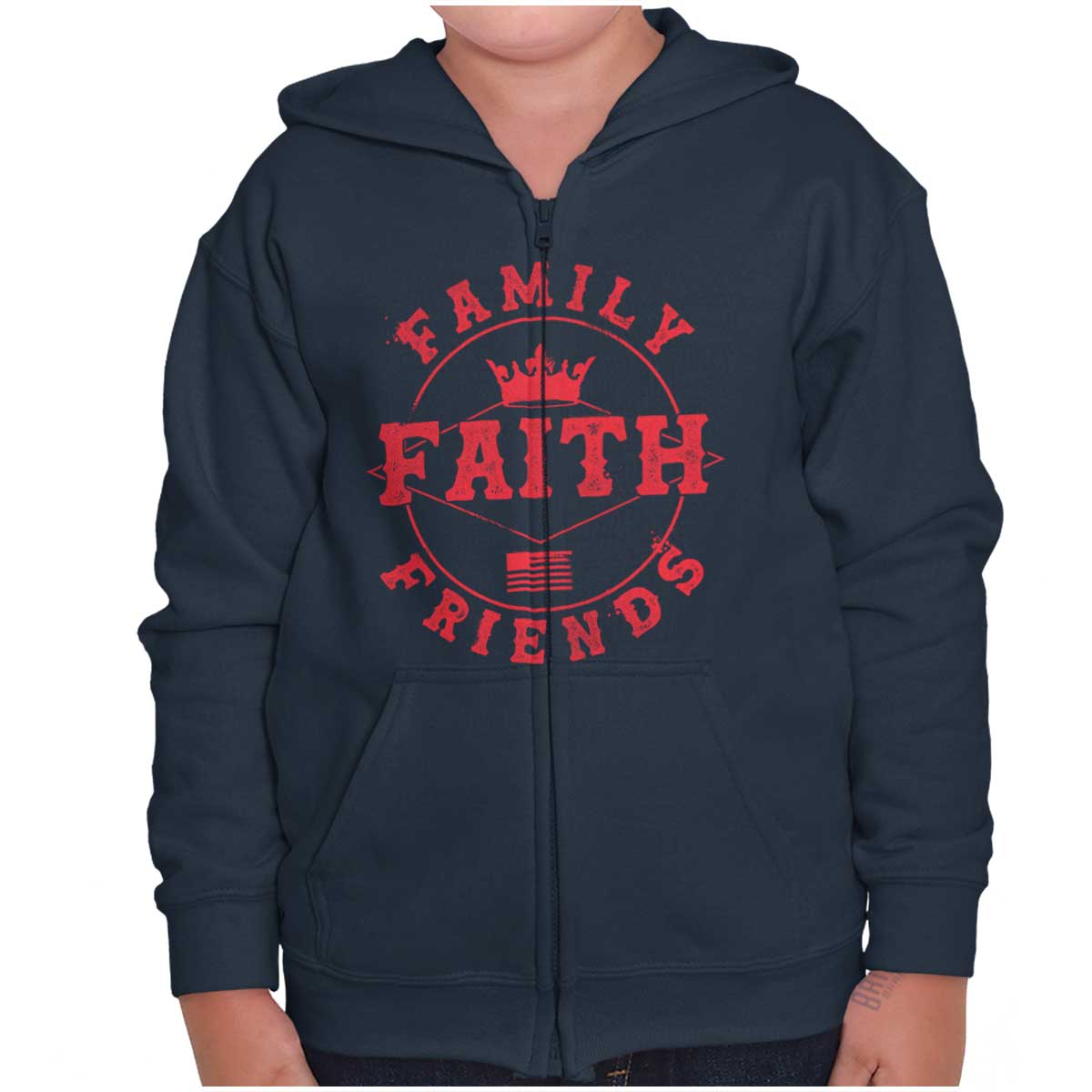 Faith Family Friends Youth Zip Hoodie