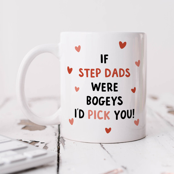 If Step Dads Were Bogeys Mug, Personalised Step Dad Gift, Funny Gift, Birthday Gift, Fathers Day Gift