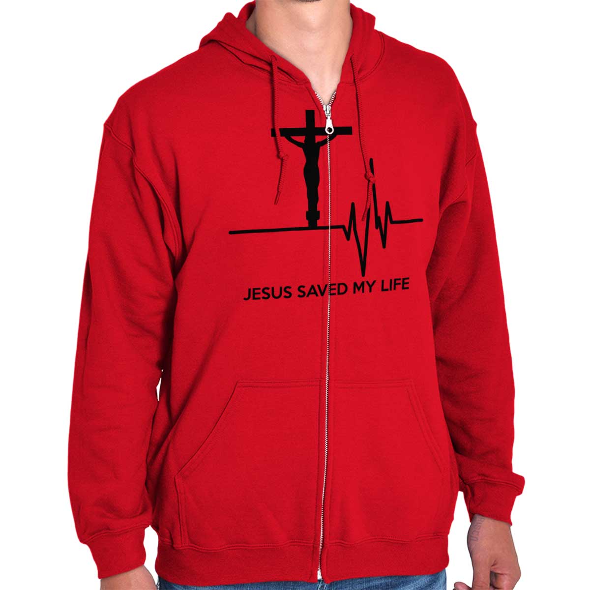 Jesus Saved My Life Zip Hoodie