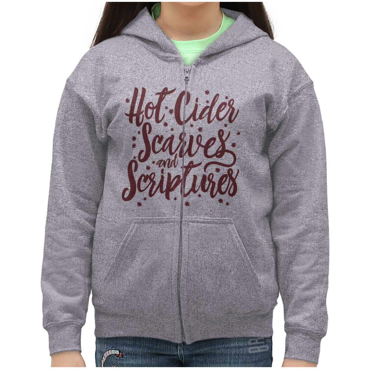 Cider Scarves Scriptures Youth Zip Hoodie