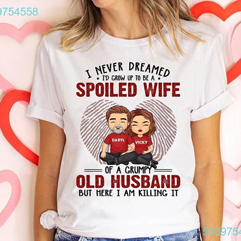 Personalized Unisex T-Shirt – Spoiled Wife Gift for Couples, Shirt