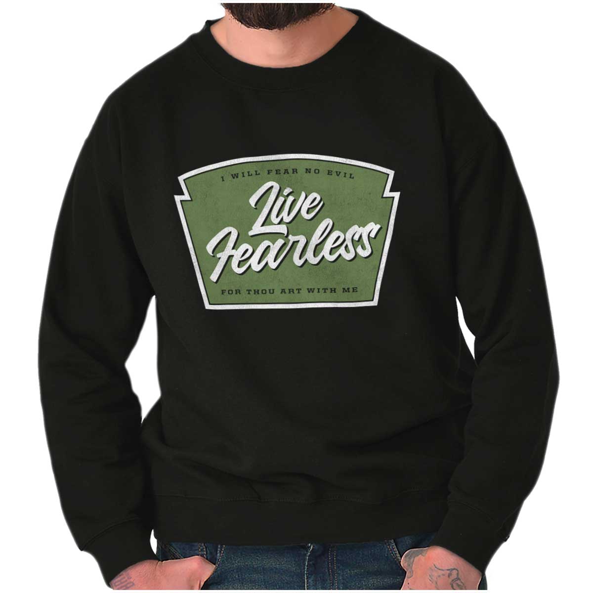 Live Fearless In God Crewneck Sweatshirt