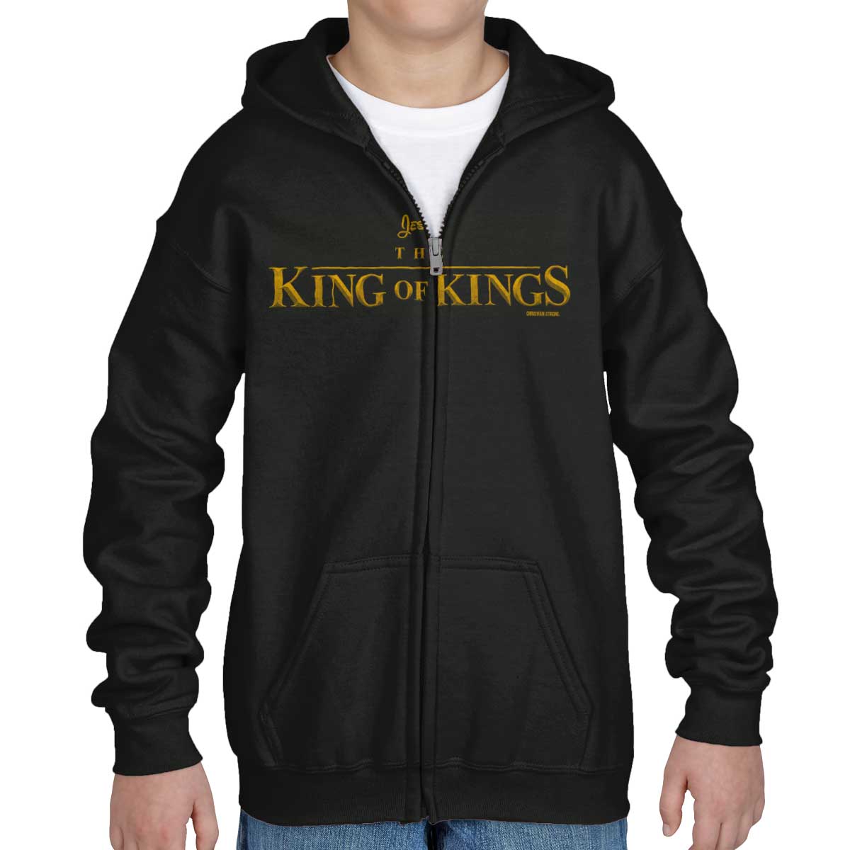 Jesus King Of Kings Youth Zip Hoodie