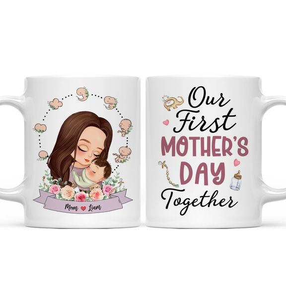 Mothers Day Mug  – Our First Mother’s Day Together – Personalized Mug