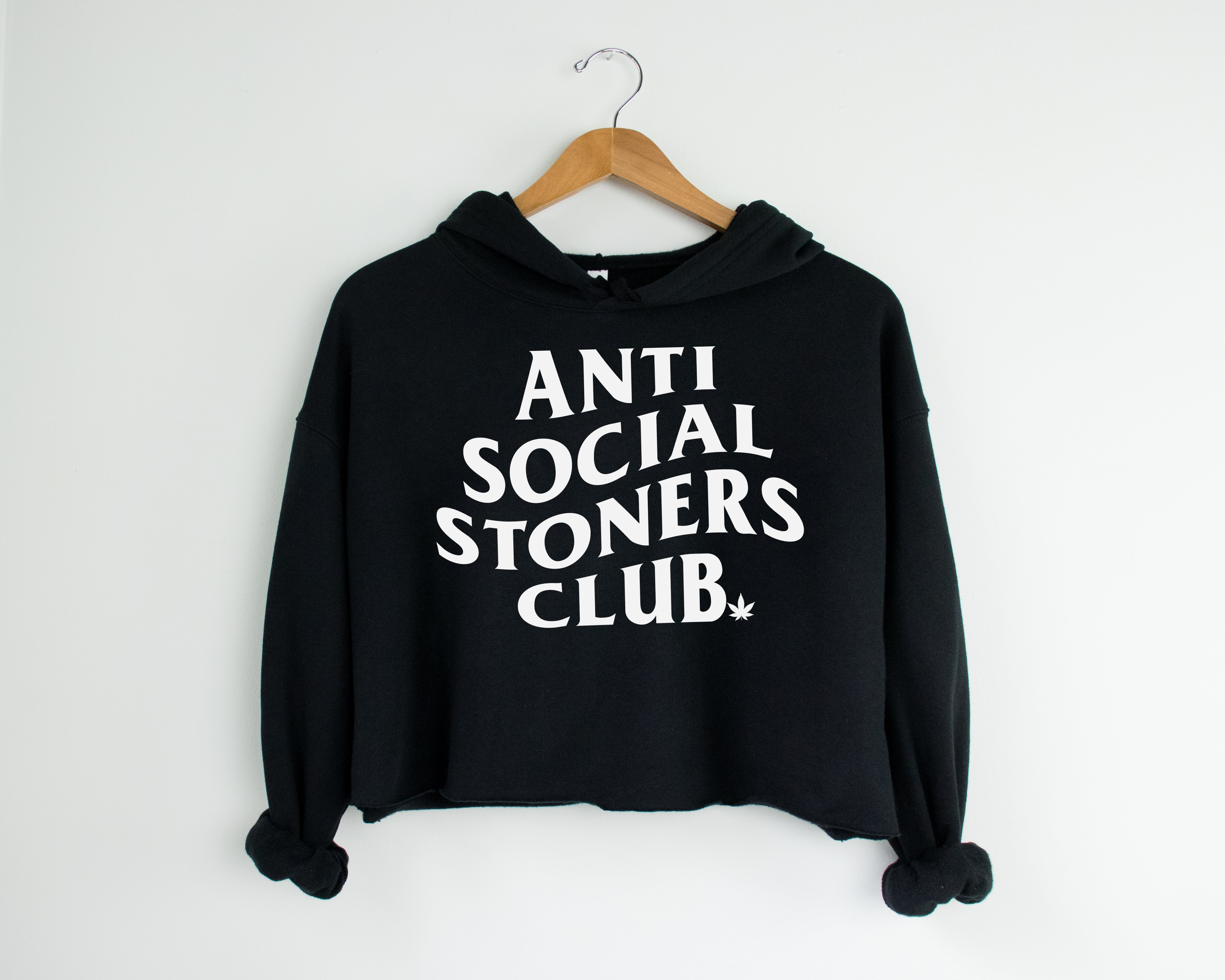 Anti Social Stoners Club Crop Hoodie