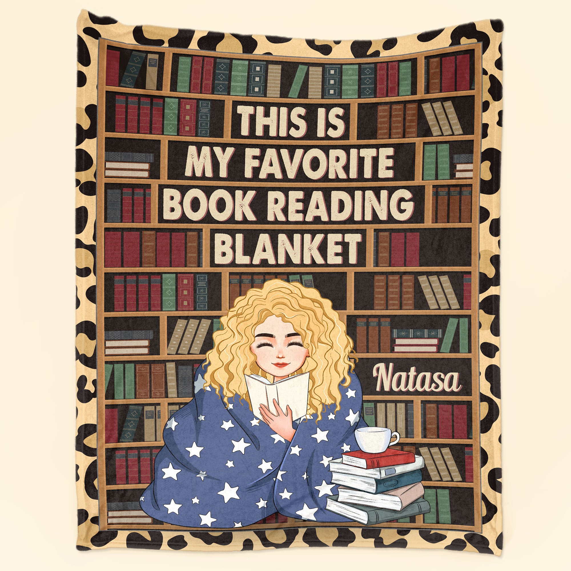 This Is My Favorite Book Reading Blanket – Personalized Blanket