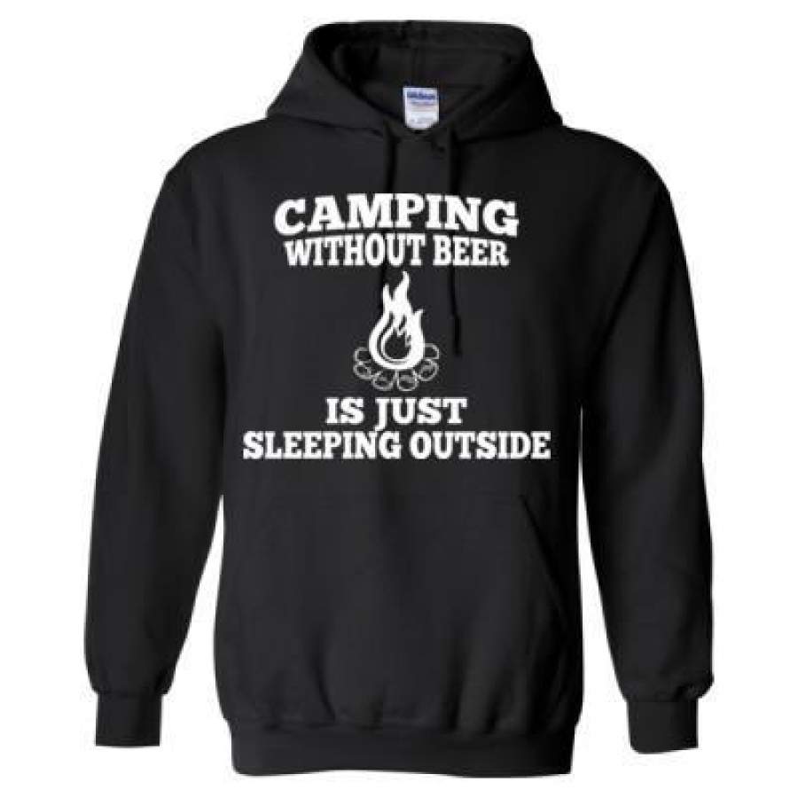 AGR Camping Without Beer Is Just Sleeping Outside – Heavy Blend™ Hooded Sweatshirt