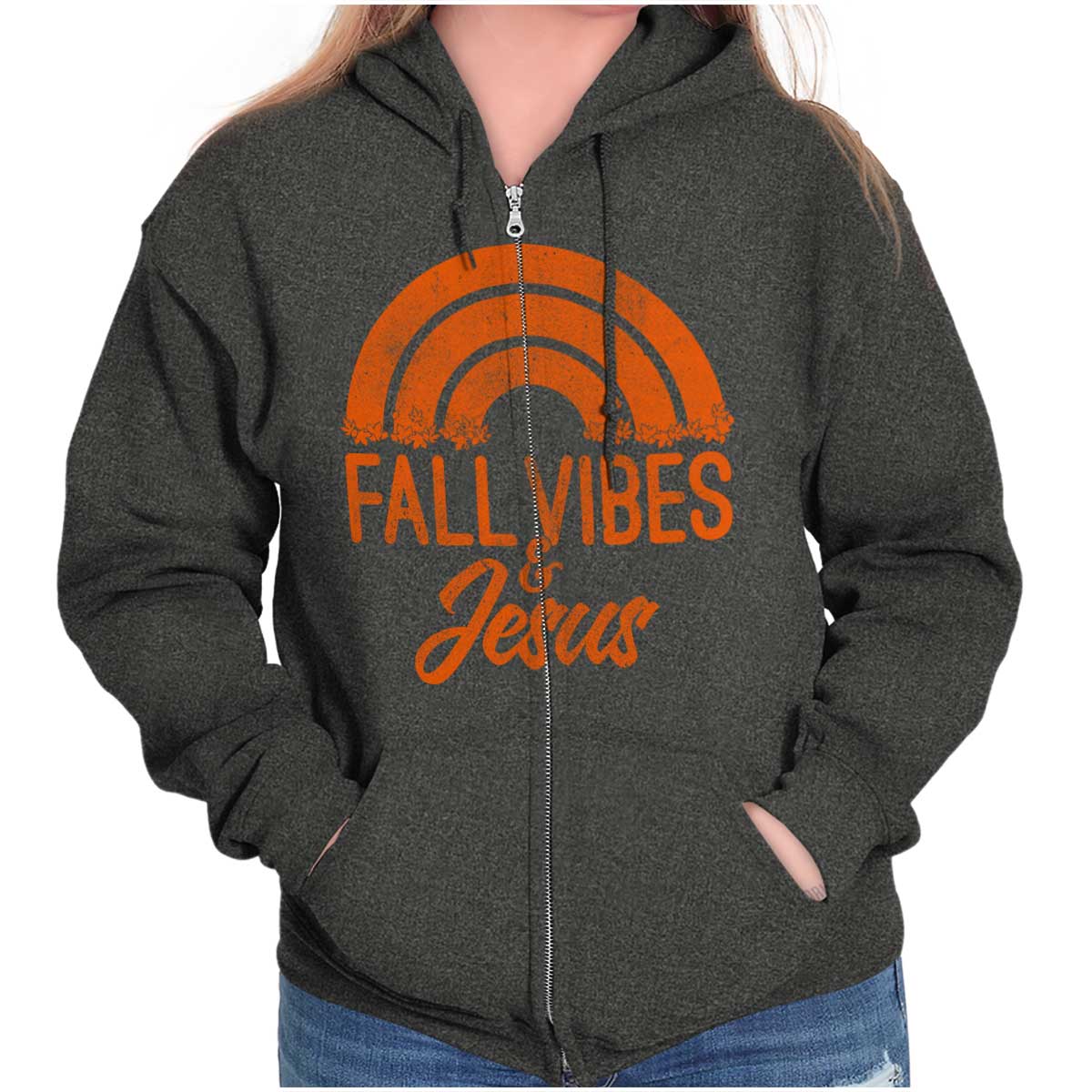 Fall Vibes & Jesus Zip Hoodie