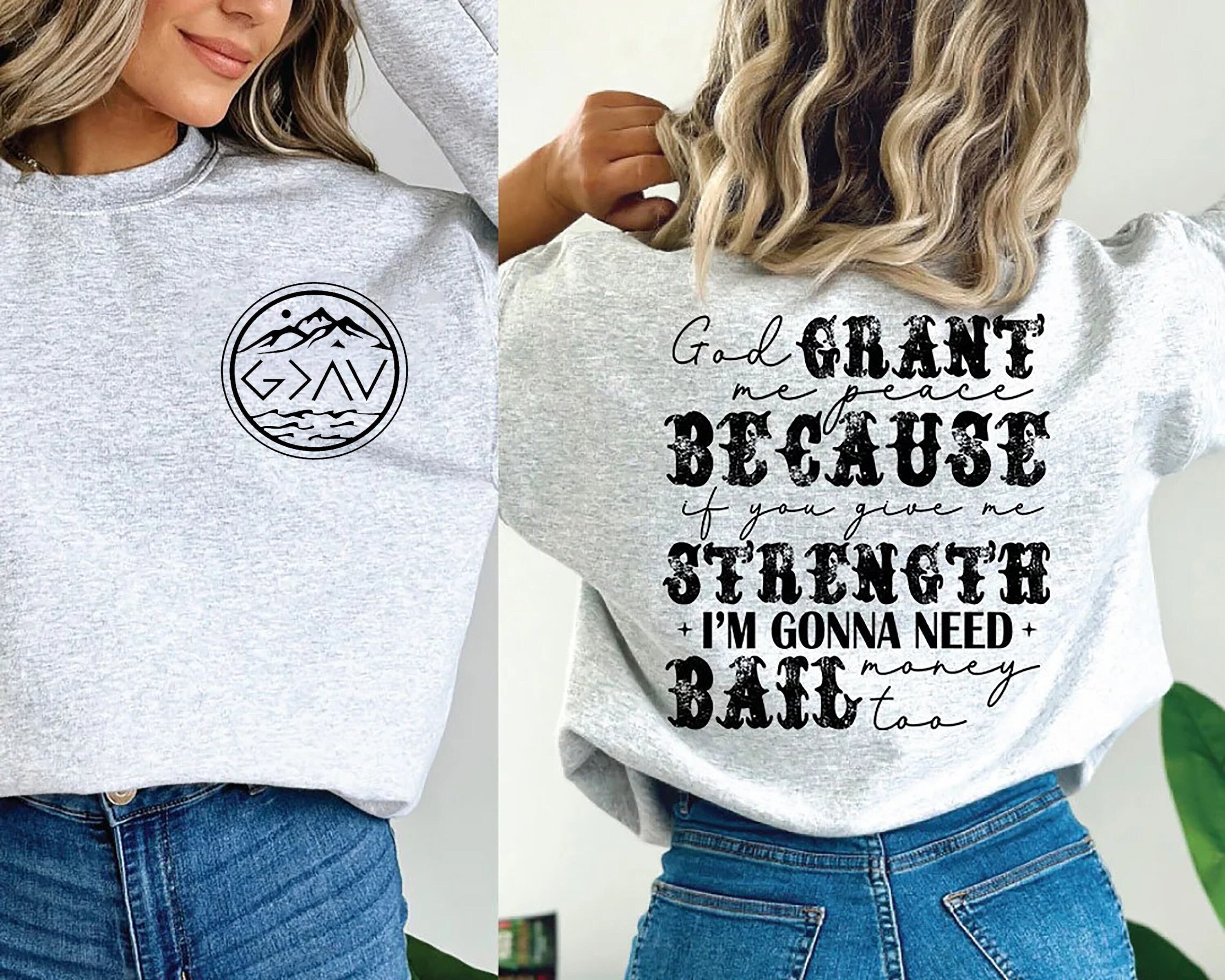 God Grant Me Strength Humor Funny Sweatshirt, Christian Sweatshirt,Religious Sweatshirt, Aesthetic Sweatshirt, Church Shirt,Jesus Lover Gift